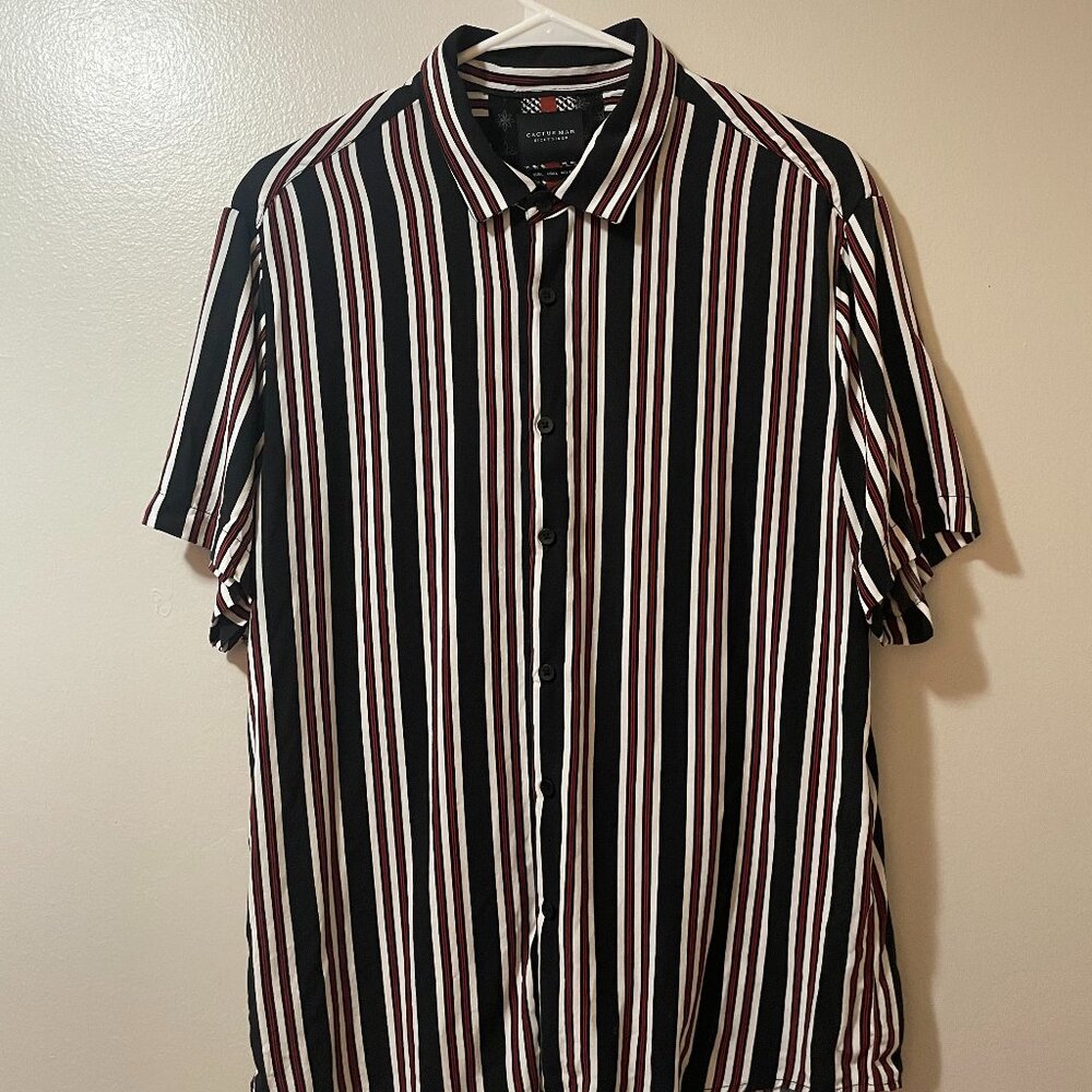 Cactus Man Ricky Singh Striped Short Sleeve Shirt